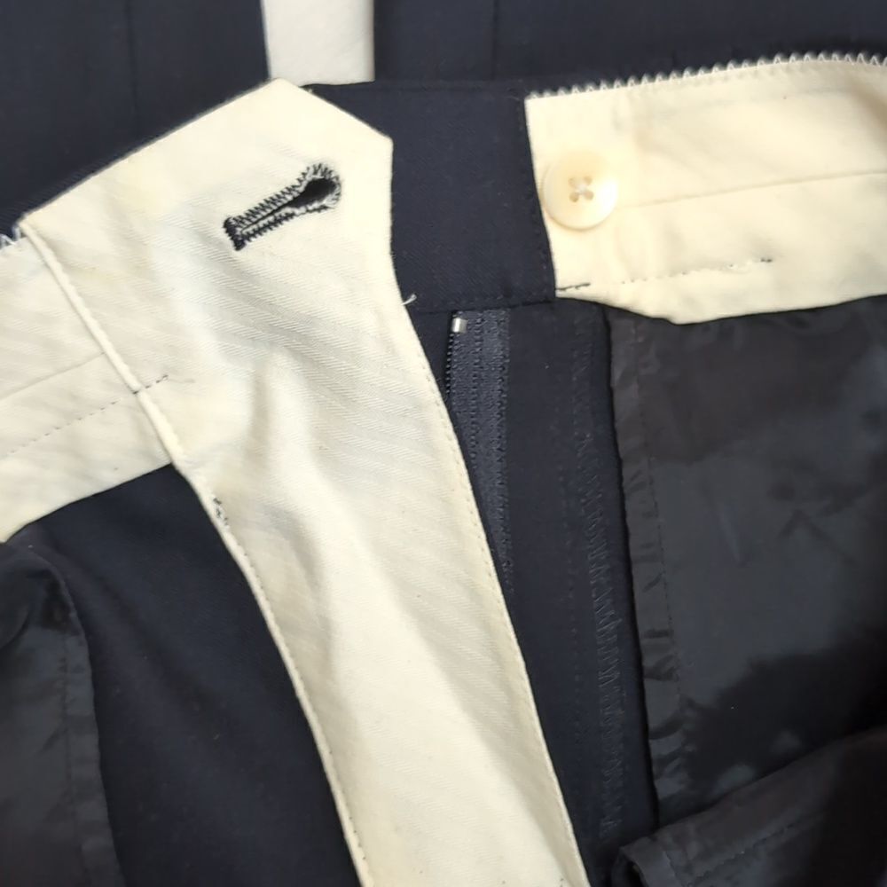 Jcrew 100% wool navy super 120 pants size 4p - Picture 3 of 6